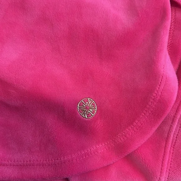 Lilly Pulitzer Luxletic Blythe Velour Pullover Long Sleeve Shirt Hot Pink, Sz S - Picture 4 of 5